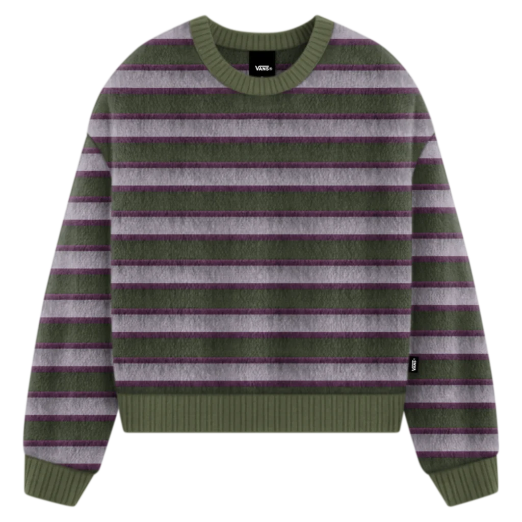 Vans Rollins Stripe Sweater - Green Balsam/My