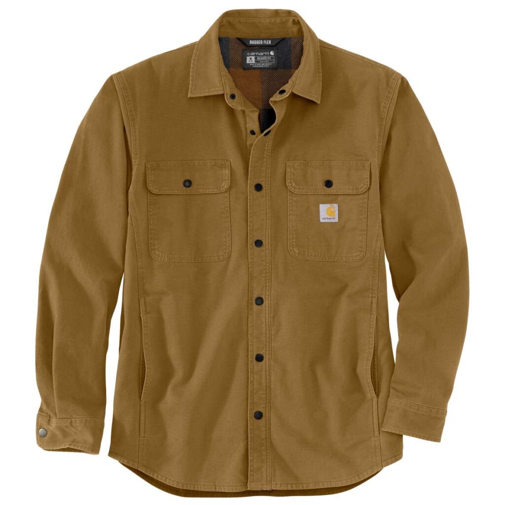 Carhartt Camicia-Giacca Rugged Flex Relaxed Fit – colore OAK BROWN