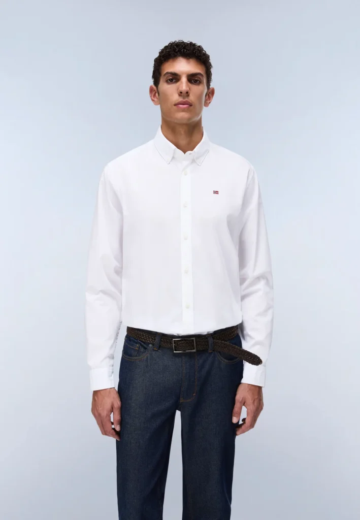 Napapijri Camicia Terra Oxford Uomo - BIANCA