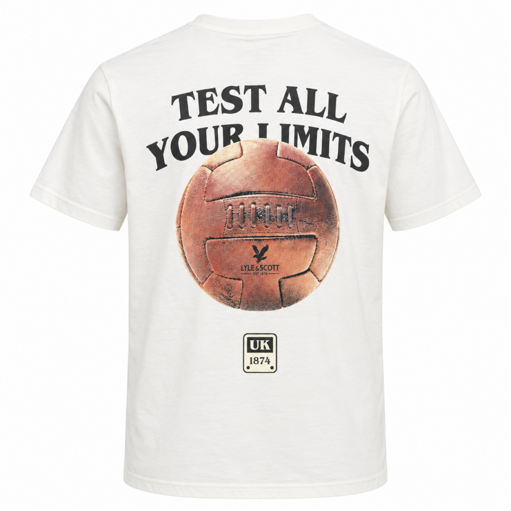 T-shirt uomo Lyle & Scott bianca Test All Your Limits – Capsule Stadio