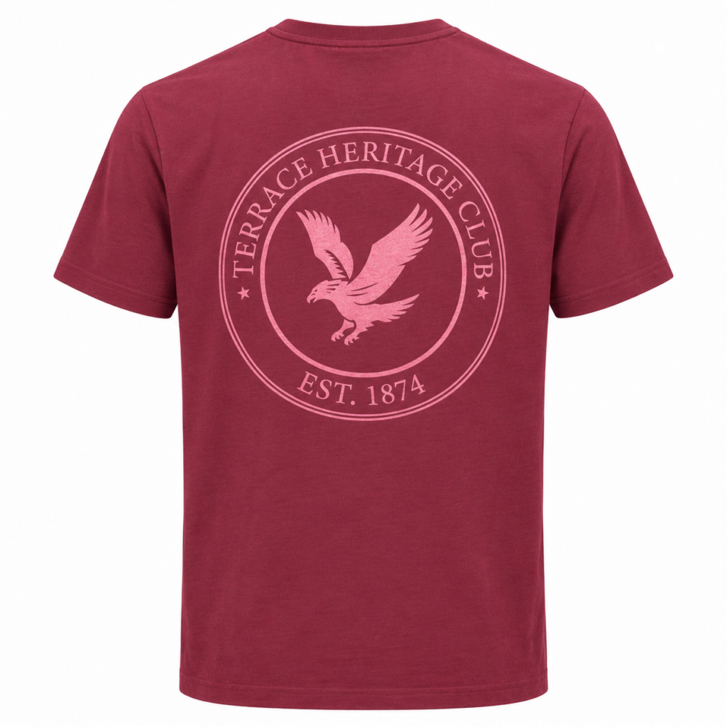 T-shirt uomo Lyle & Scott bordeaux Terrace Heritage Club – Capsule Stadio