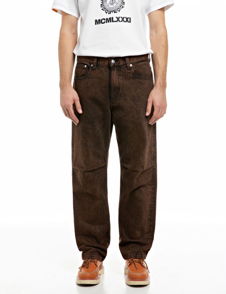 Jeans Carpenter Uomo Replay INC. Marrone Ruggine Lavato Straight Fit – KU1000